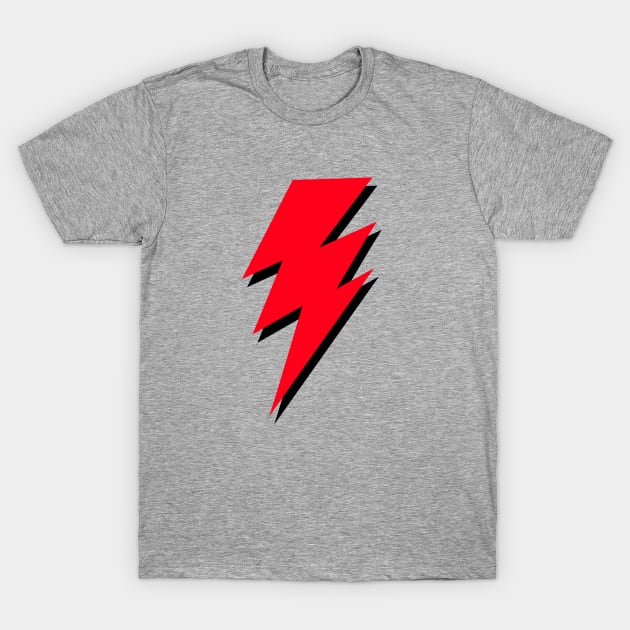 Triple, Red, Lightning Bolt T-Shirt by OneThreeSix